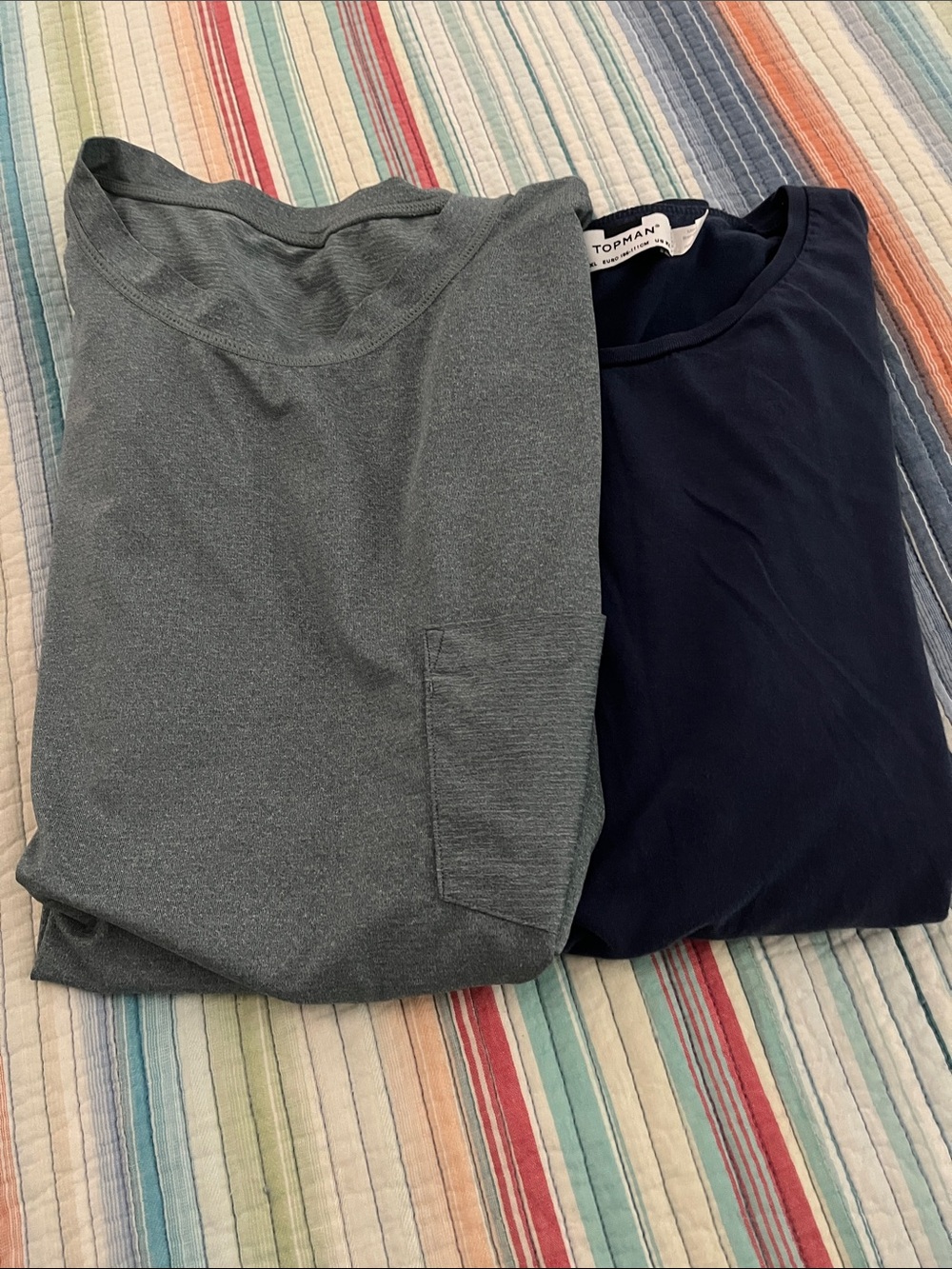 Topman Navy and Vuiru Teal Short Sleeve Tees - Twin Pack